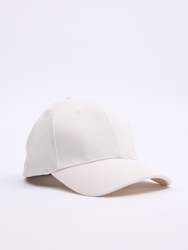 Gorra baseball beige vista detalle