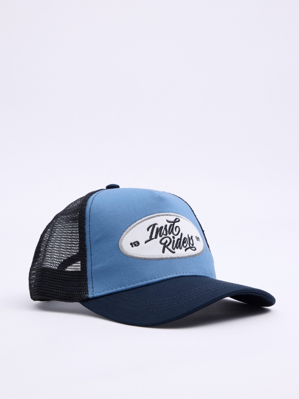 Gorra trucker azul Insiders azul marino vista detalle