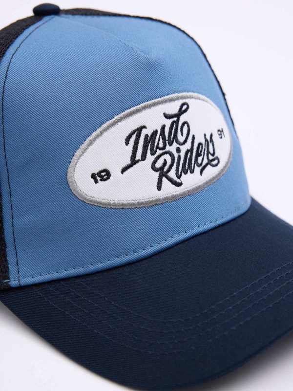 Gorra trucker azul Insiders azul marino vista detalle