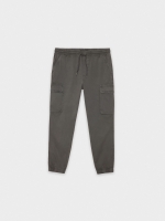 %Pto% Pantalón jogger multibolsillos gris vista frontal