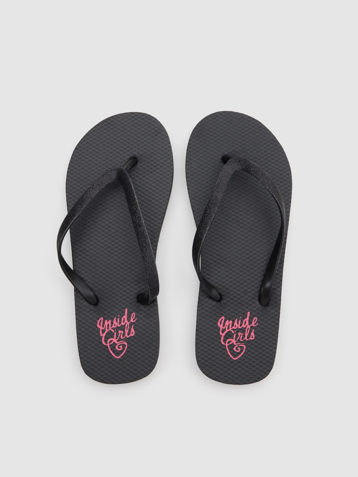 Black toe flip-flop black