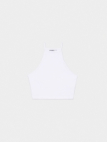 %Pto% Crop top halter blanco vista frontal