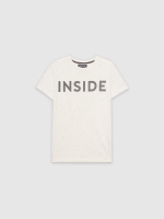 %Pto% Camiseta básica "INSIDE" gris claro vista frontal