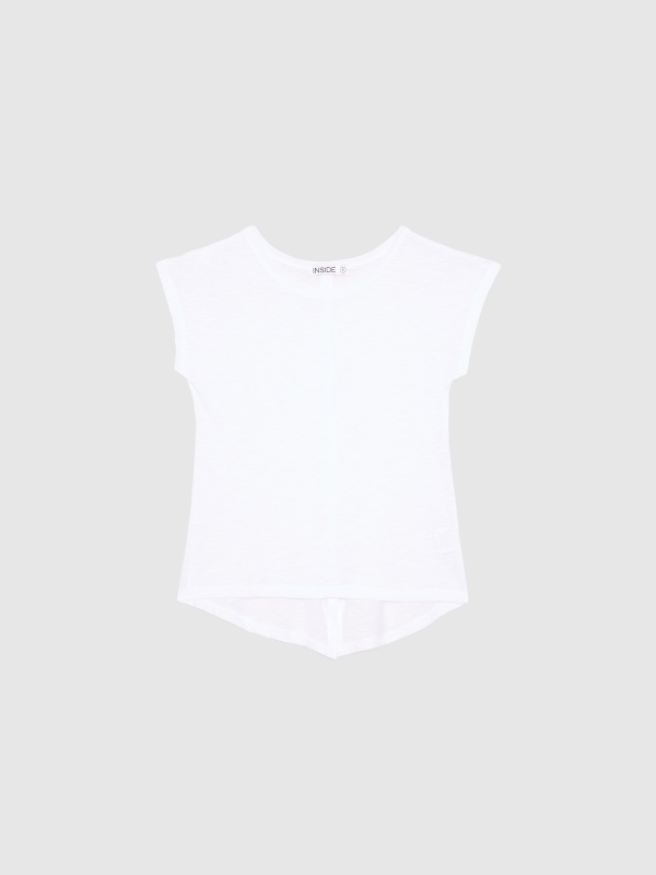 Back button shirt white detail view
