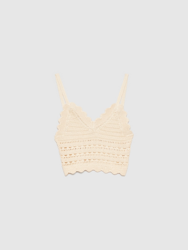 Crochet top sand sand detail view