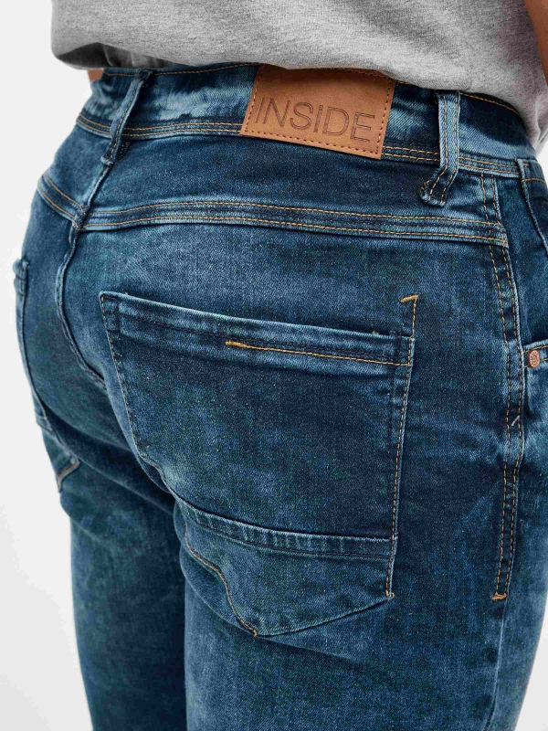 Bermudas jeans azul azul vista detalhe