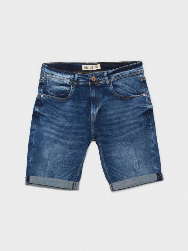 Bermudas jeans azul azul vista detalhe