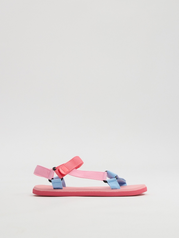 Two-tone jelly sandals multicolor detail view