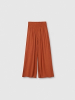 %Pto% Calça larga fluida preto vista frontal