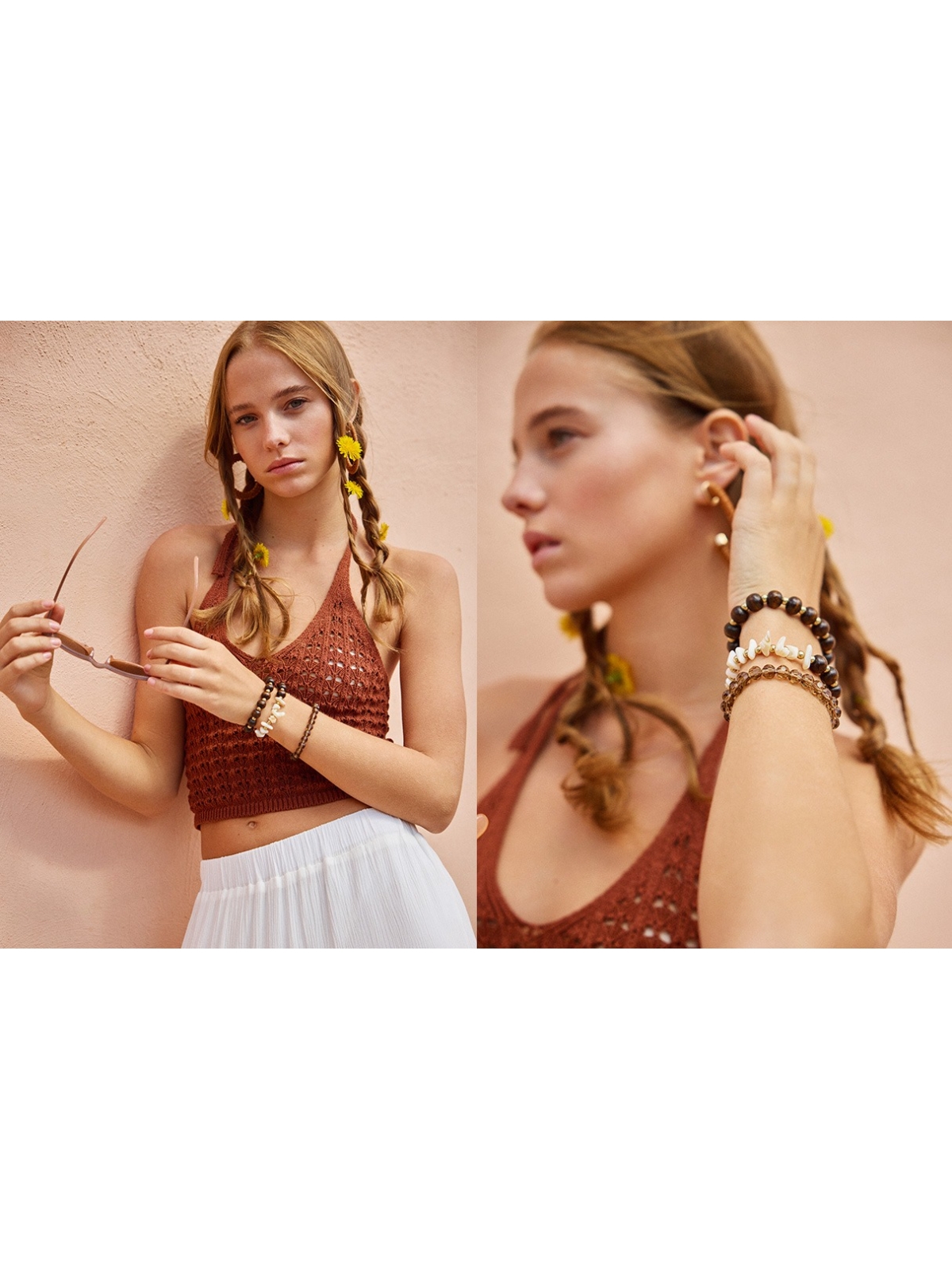 %NewExtra% Conjunto de 3 pulseiras de contas multicolorido