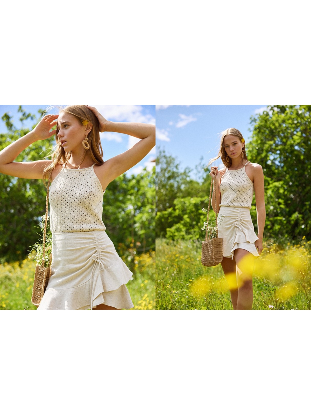 %NewExtra% Top de crochê halter areia