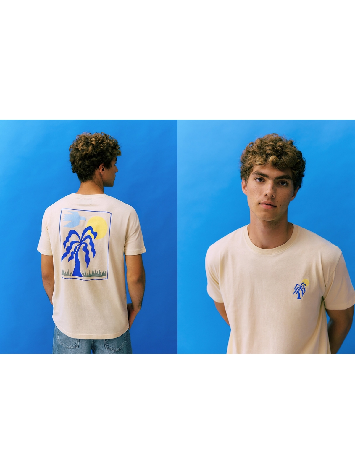 %NewExtra% Palm tree t-shirt sand