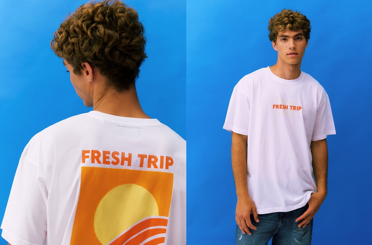 Camiseta Fresh Trip blanco vista media frontal
