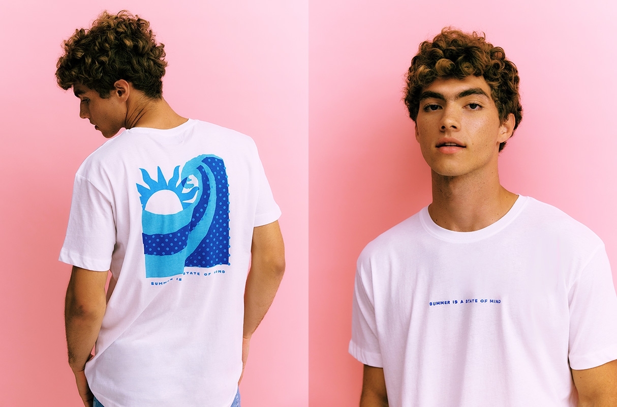 Summer state of mind T-shirt white middle front view