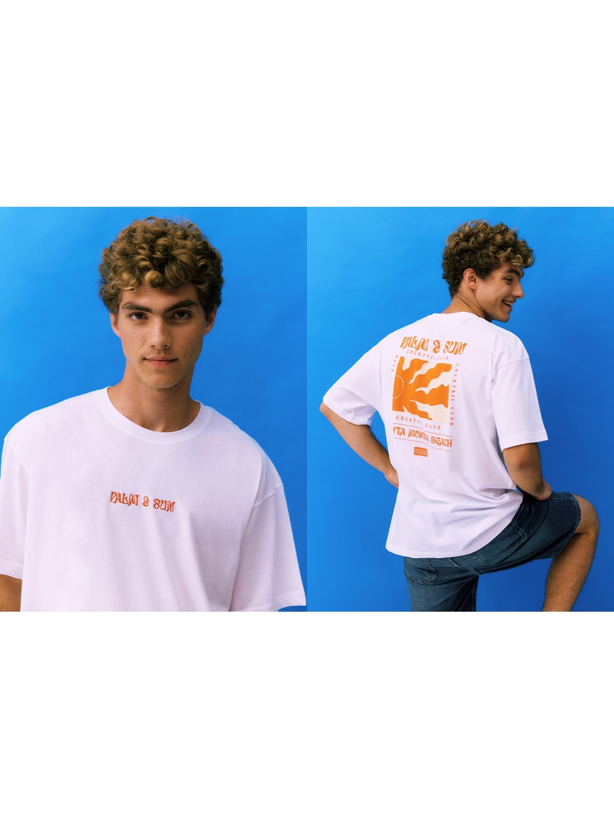 %NewExtra% Palm & Sun T-shirt white