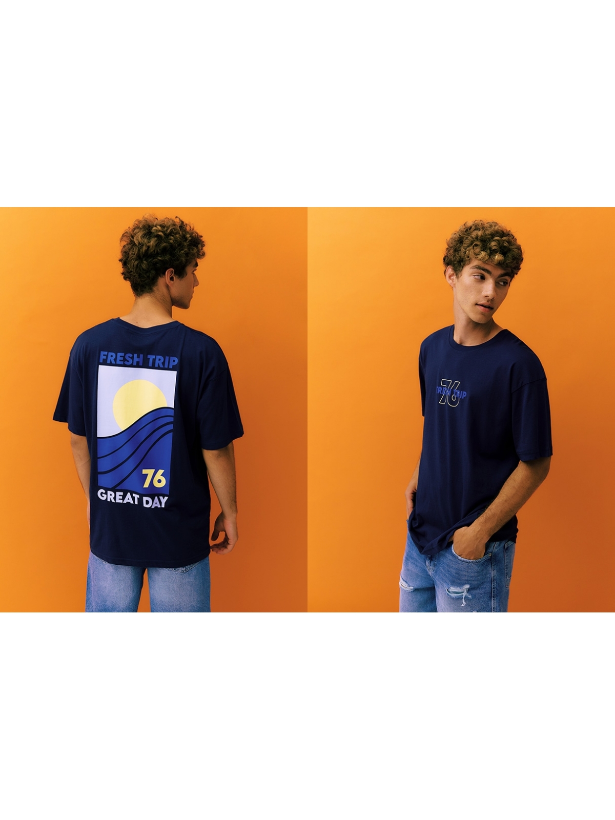  Camiseta Fresh Trip azul marino