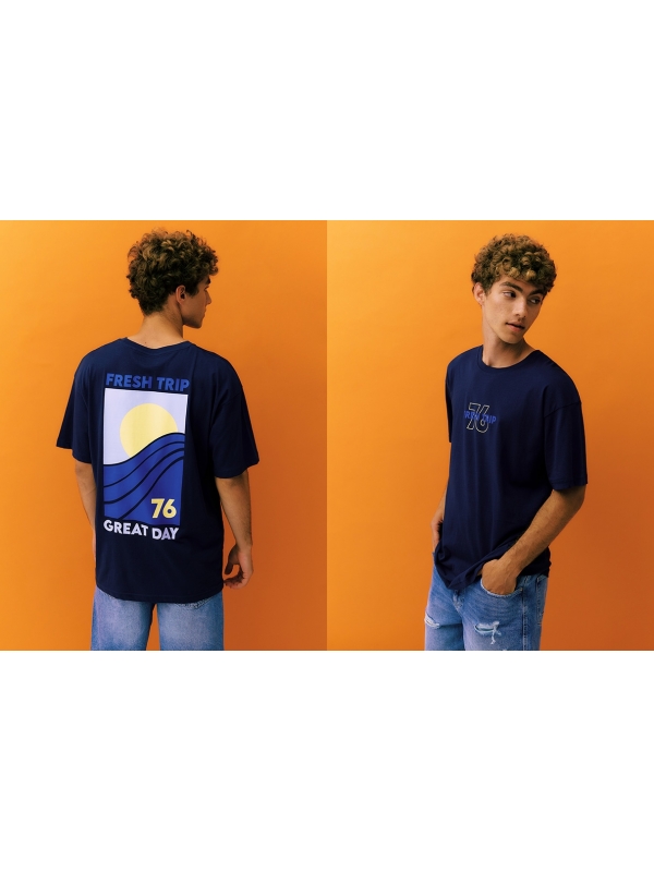  Camiseta Fresh Trip azul marino