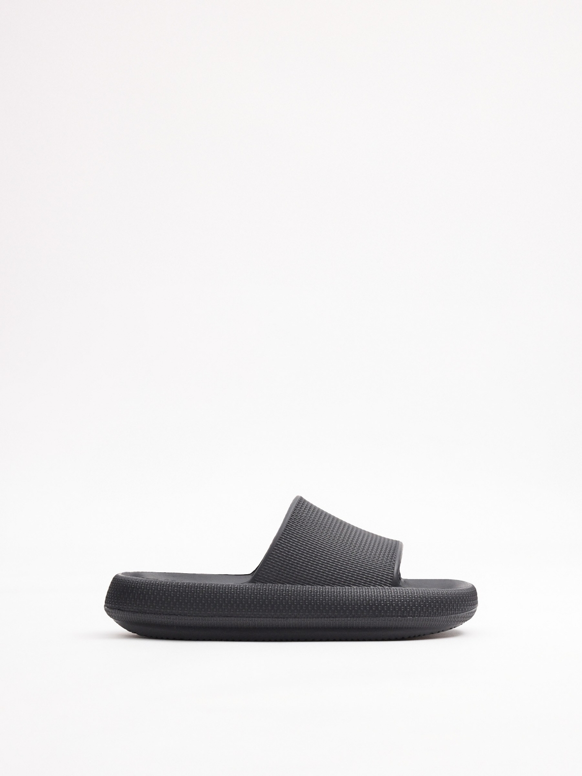 Comfort beach sandals black zenithal view