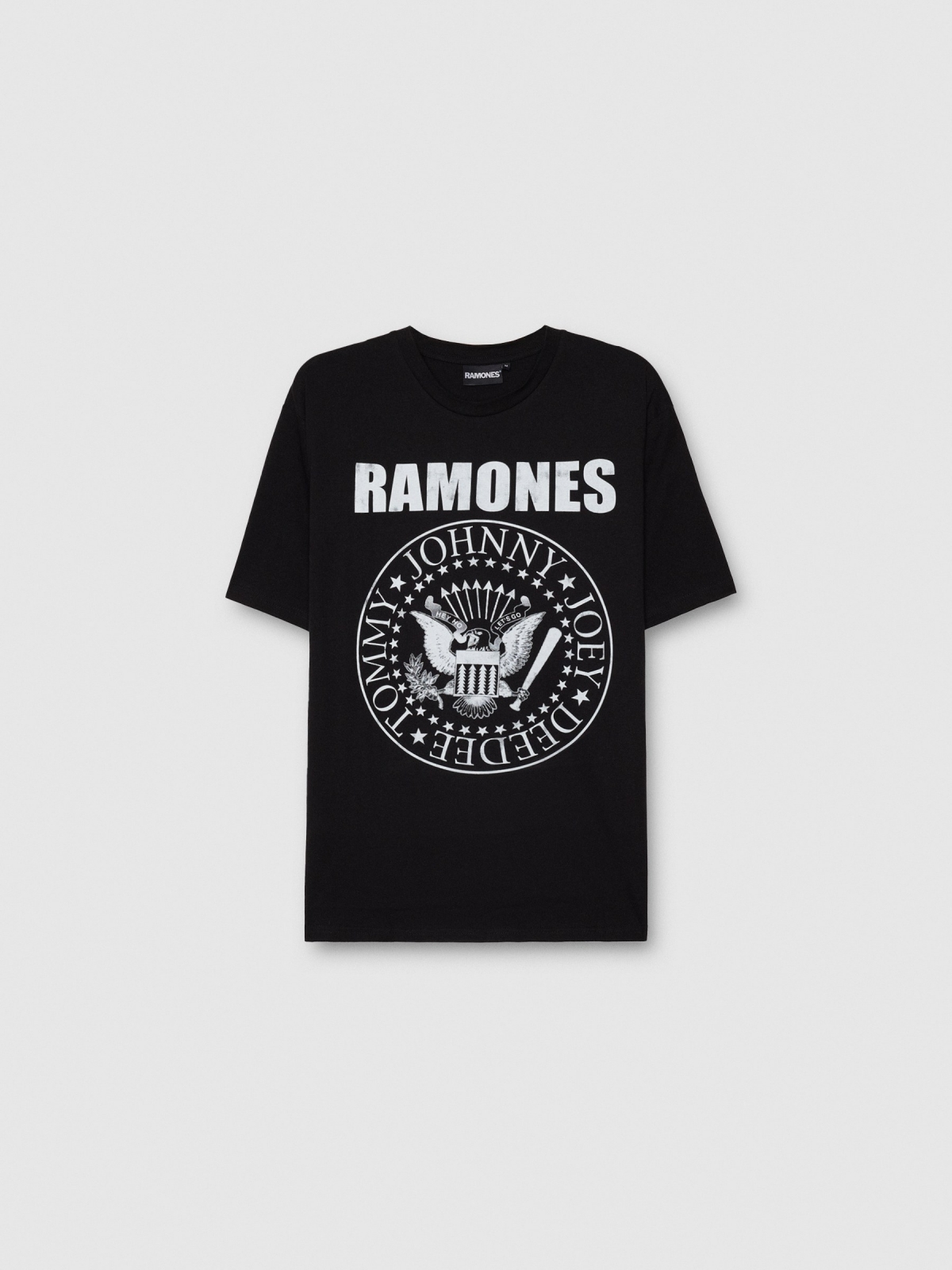 Camiseta Ramones negro vista detalle