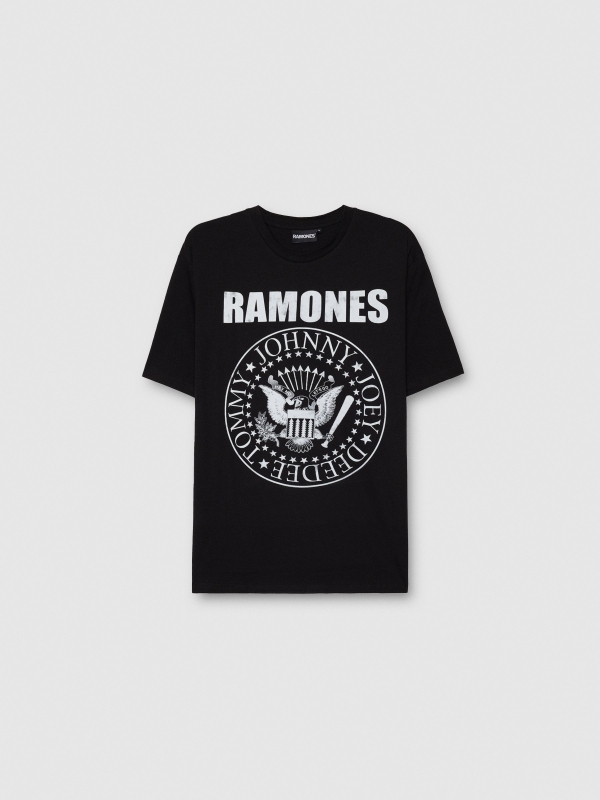 Camiseta Ramones negro vista detalle