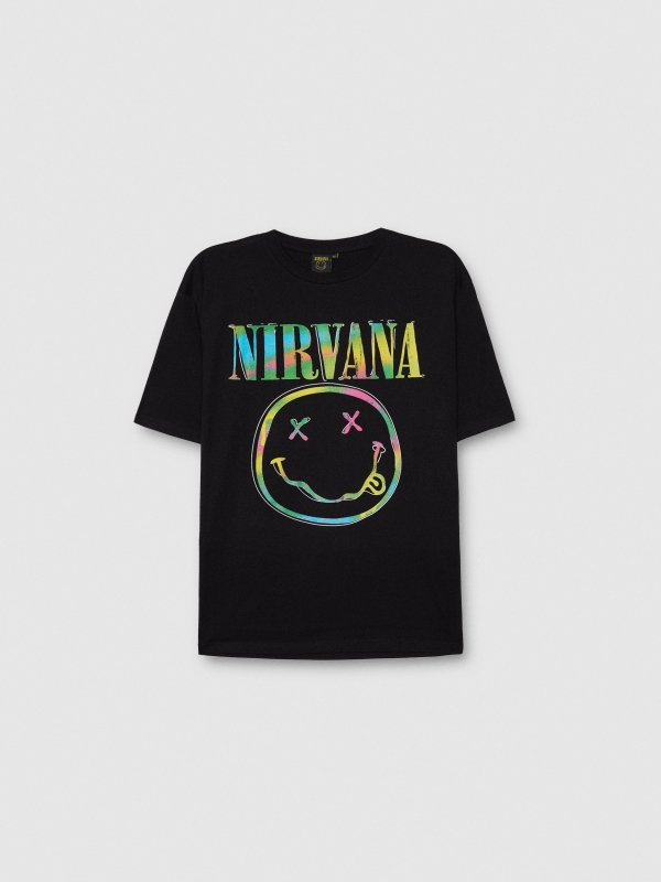 Multicolor Nirvana T-shirt black detail view