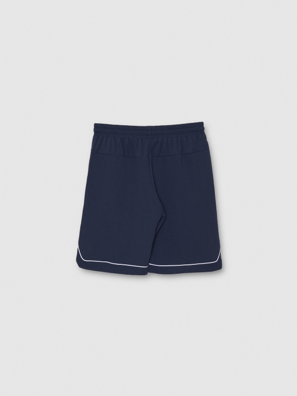 Bermuda jogger deportiva azul marino azul marino vista trasera