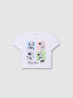 %Pto% Camiseta manga corta Minnie Mouse blanca blanco vista frontal