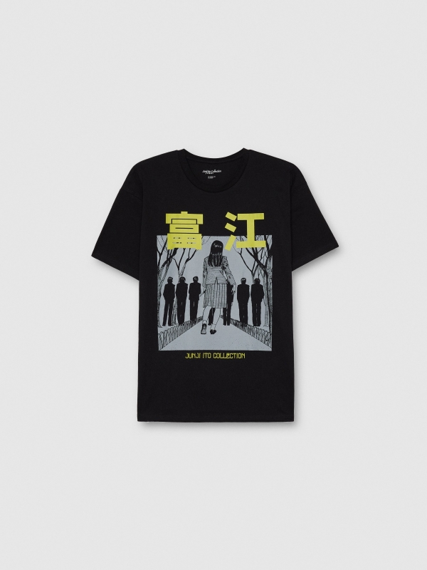  Junji Ito T-shirt black detail view