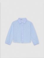 %Pto% Camisa manga larga bordados azul celeste vista detalle