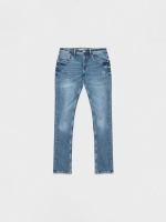 %Pto% Slim washed five-pocket jeans blue front view