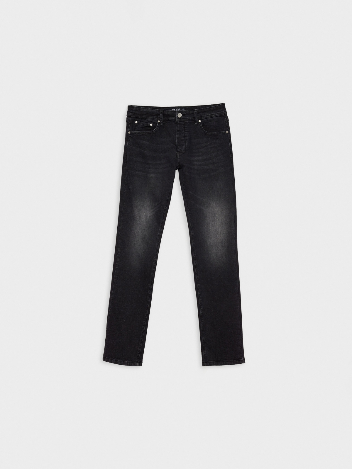Jeans regular negro lavado negro vista detalle