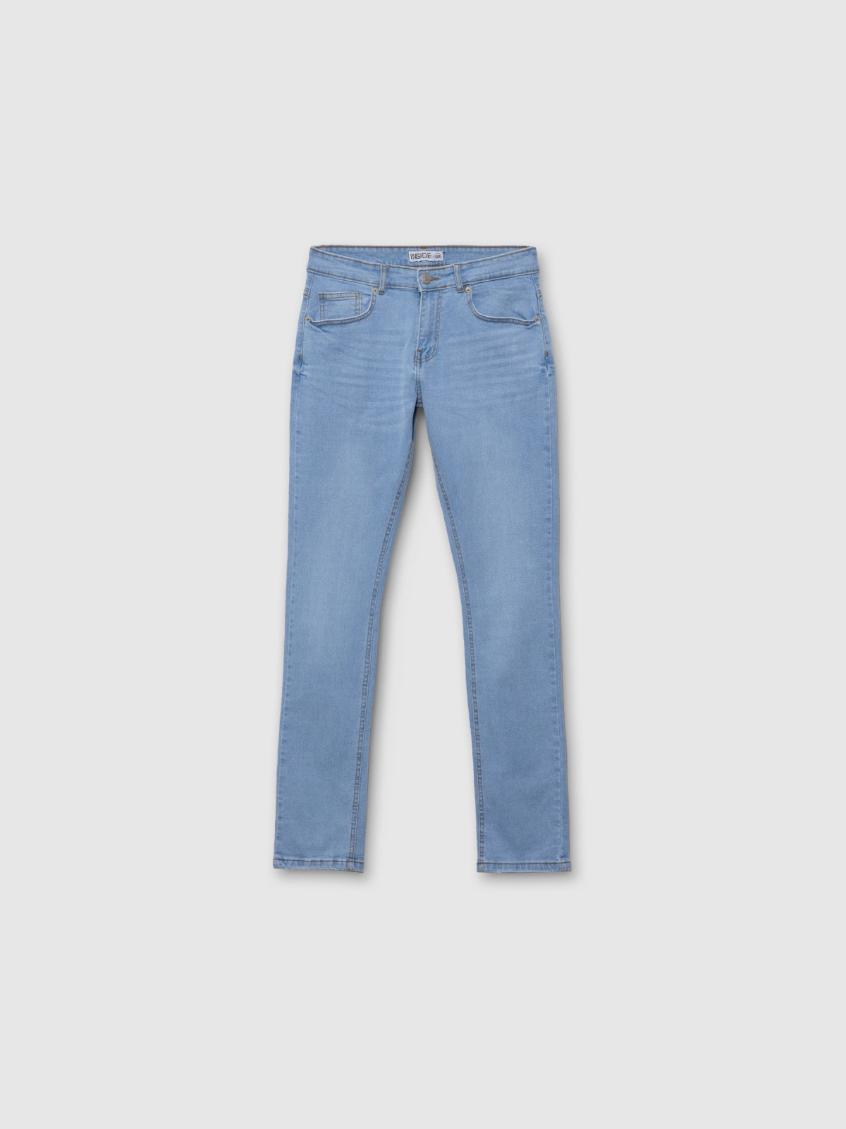  Blue slim jeans blue front view