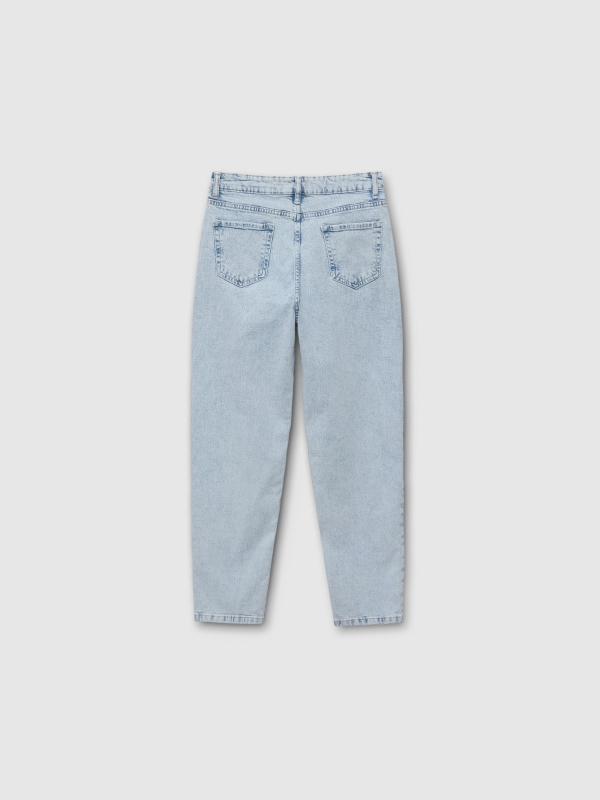 Jeans light blue mom light blue back view