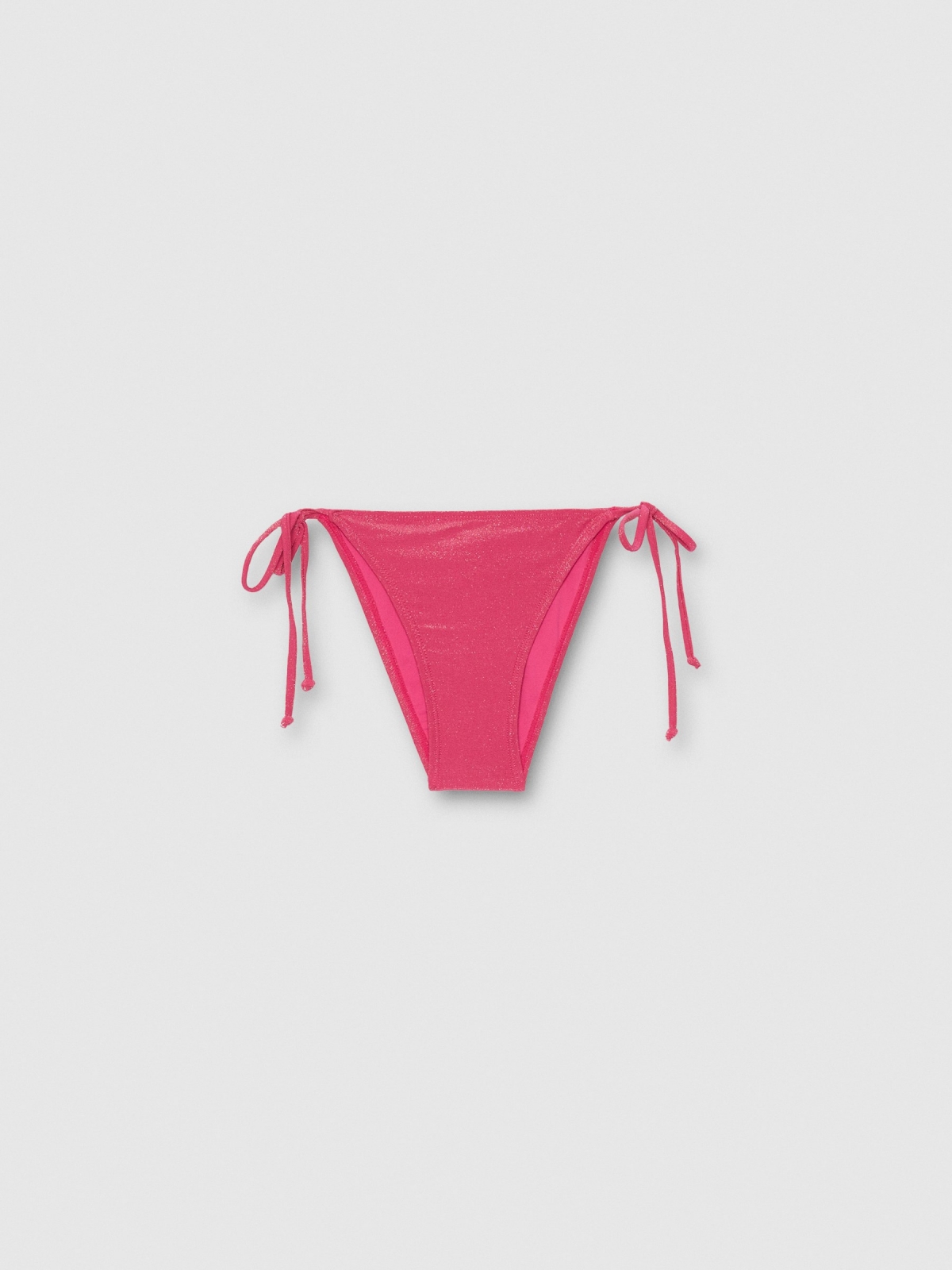  Braguita bikini brillo metálico fucsia vista frontal