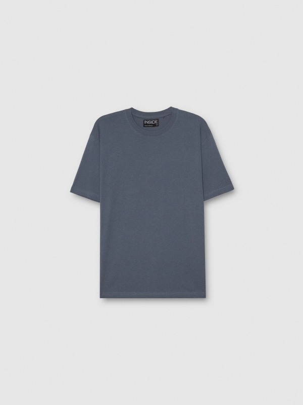  Camiseta oversize básica azul vista frontal