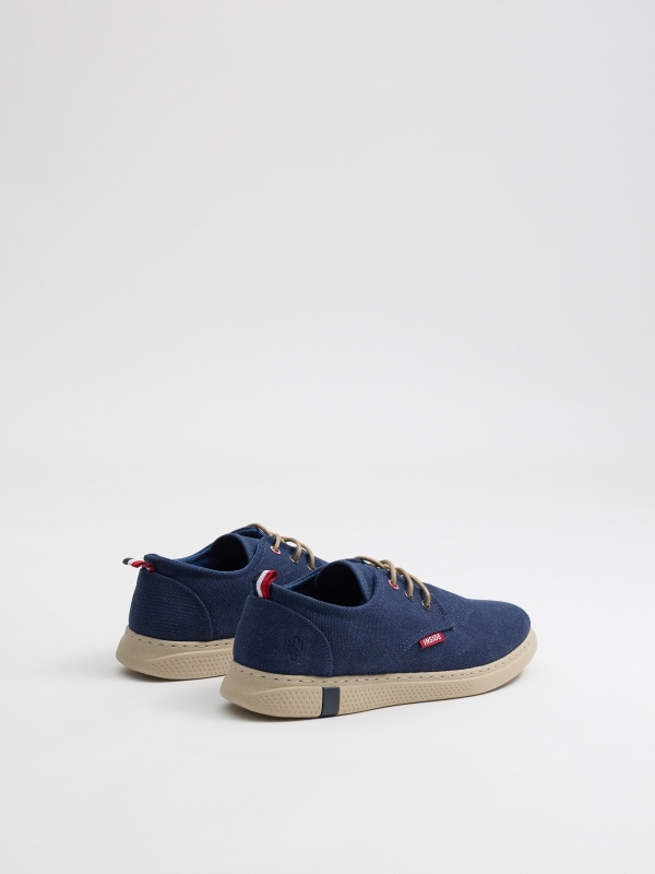 Blue canvas shoes dark blue