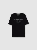 %Pto% Camiseta manga corta Walk by Faith negro vista frontal