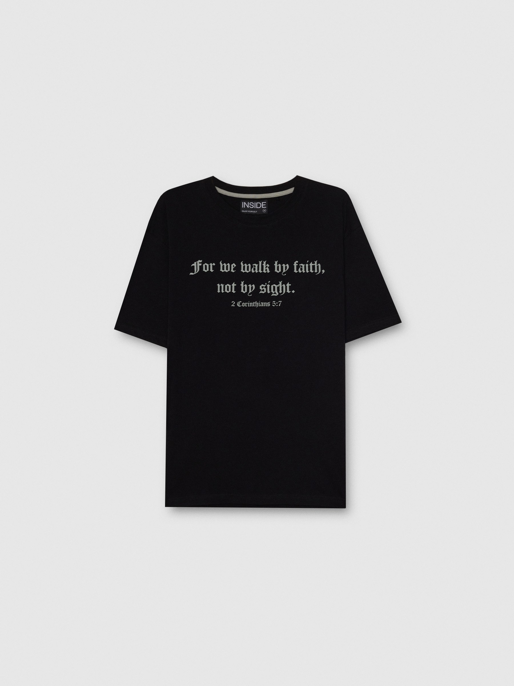 Camiseta manga corta Walk by Faith negro vista media frontal