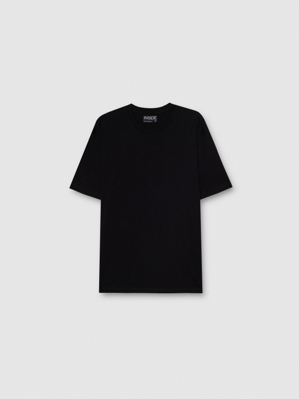  Camiseta básica oversized preto vista frontal