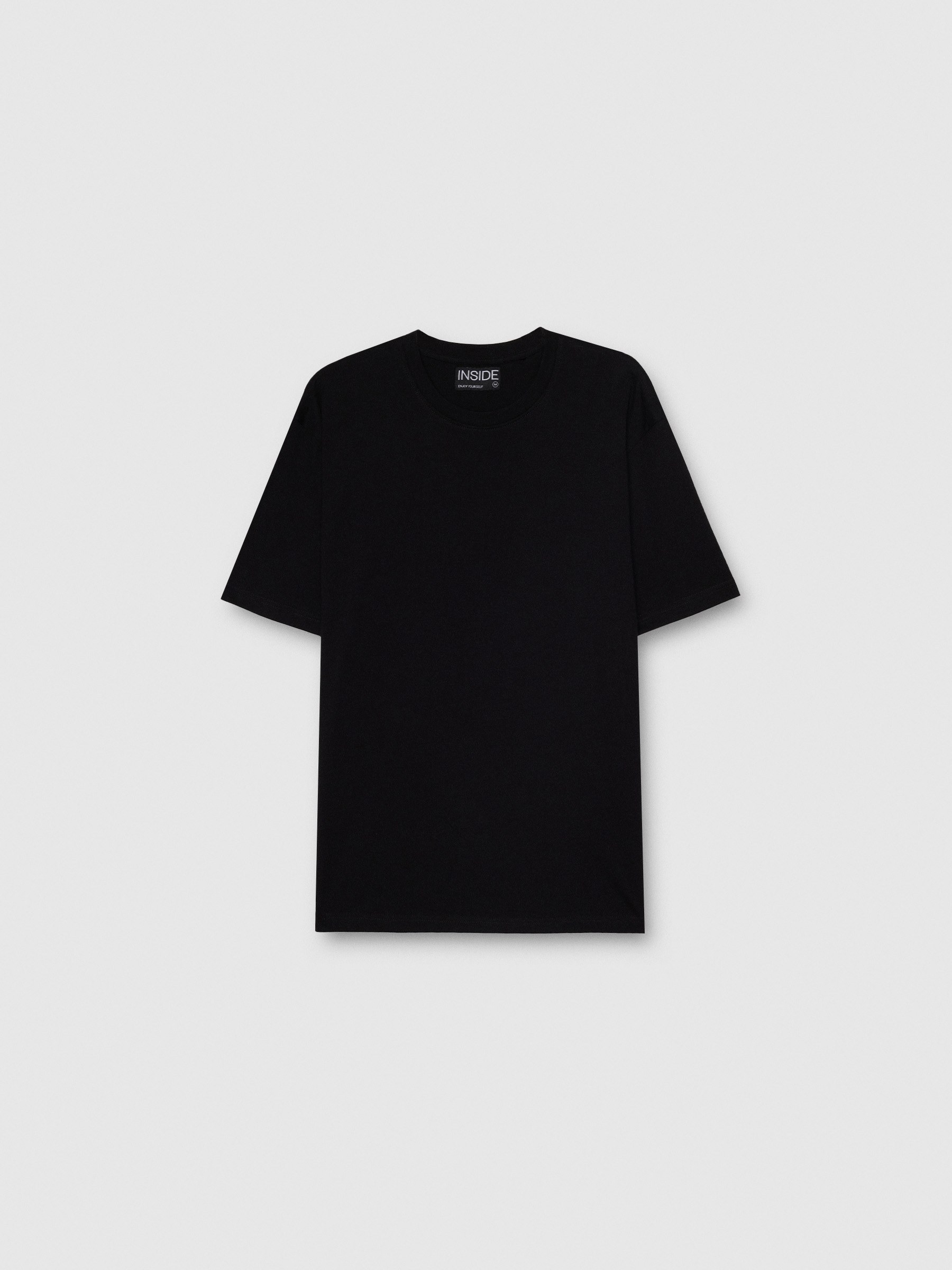 INSIDE Camiseta oversize básica, Negro, L