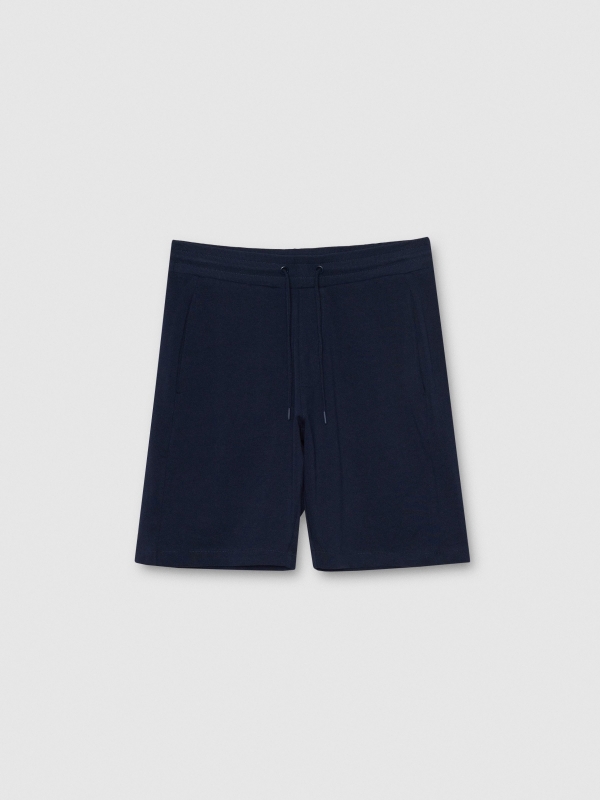  Bermuda cotton jogger navy front view