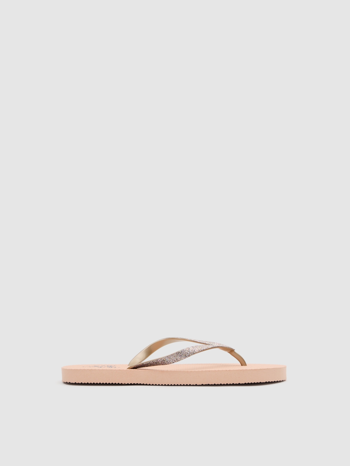 Pink flip-flops nude pink lateral view