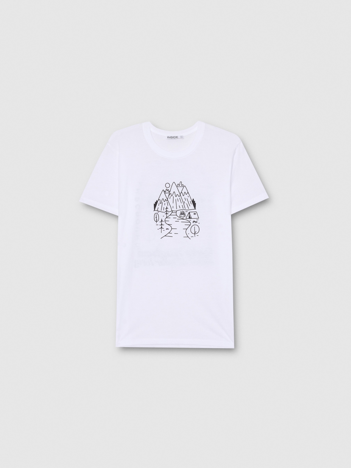  Oversized t-shirt with starfish print white front view