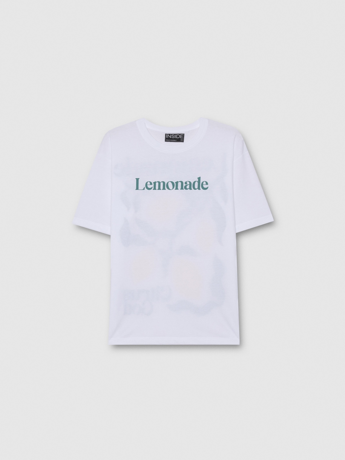  Camiseta estampado lemonade blanco vista frontal