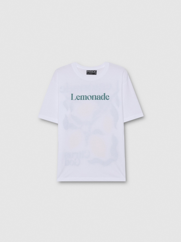  Camiseta estampado lemonade blanco vista frontal