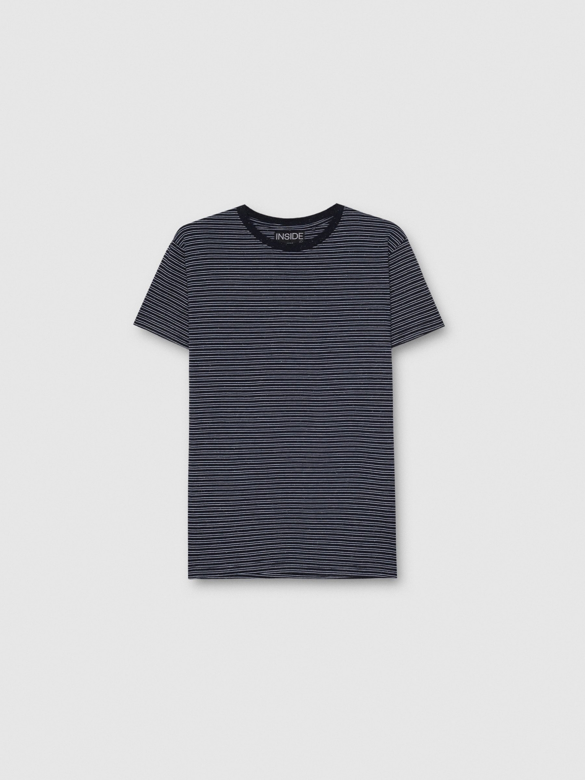  Camiseta de rayas azul marino vista frontal