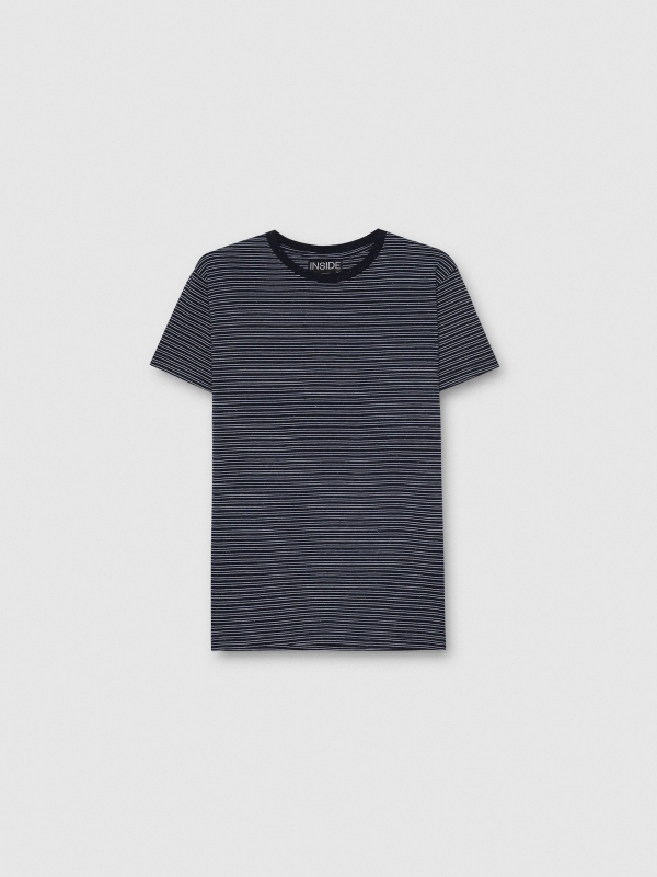  Striped shirt navy front view