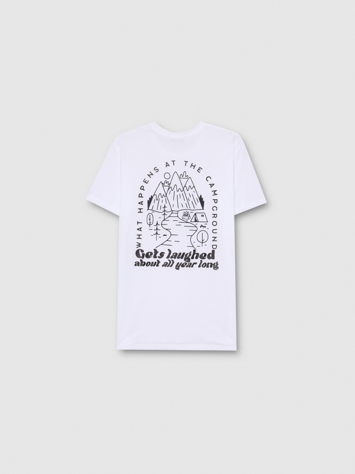 Oversized t-shirt with starfish print white back view