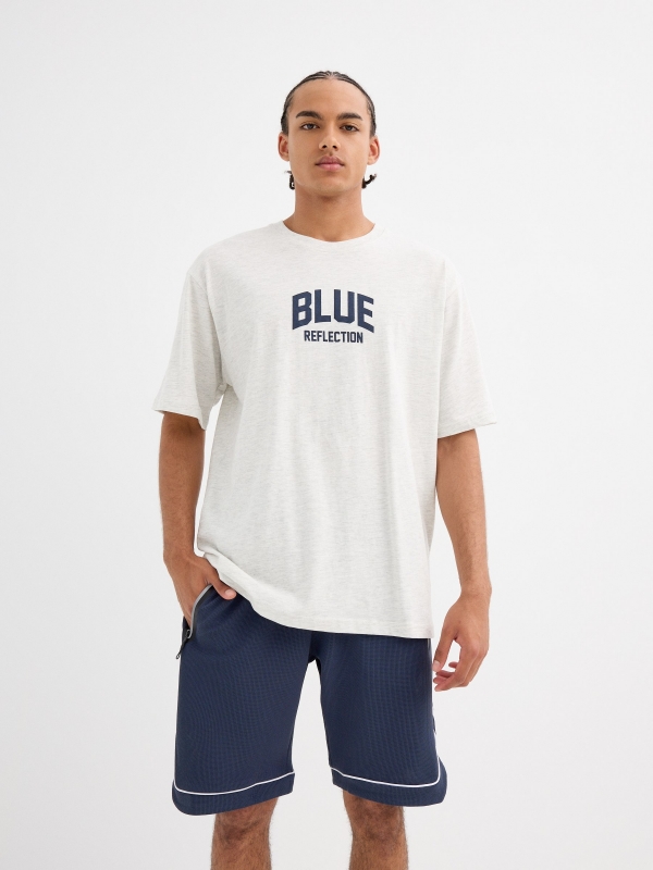 Bermuda navy blue sports shorts navy middle front view