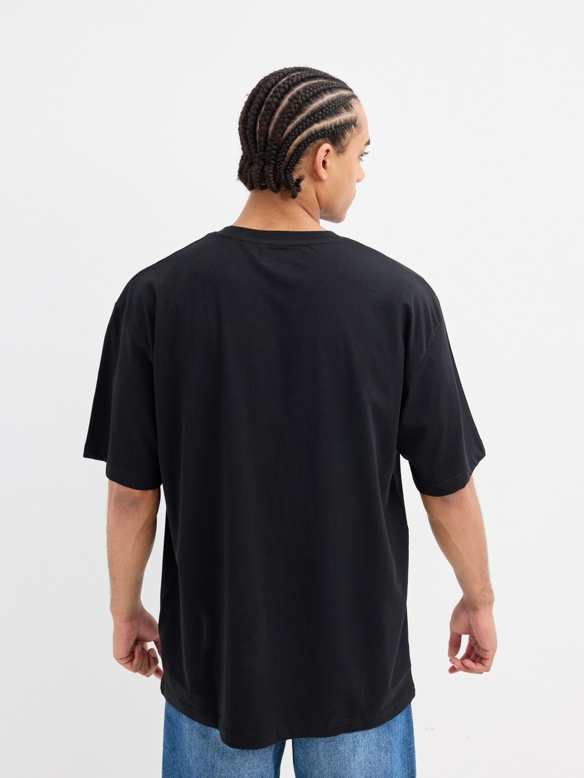 Camiseta manga corta Walk by Faith negro vista media trasera